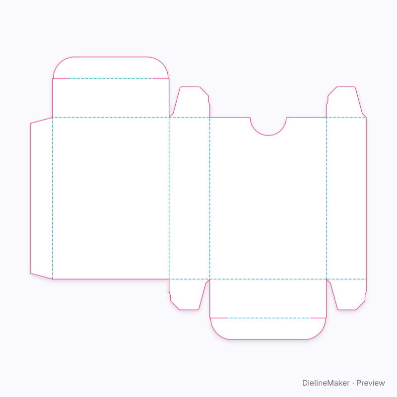 Card game box flat dieline