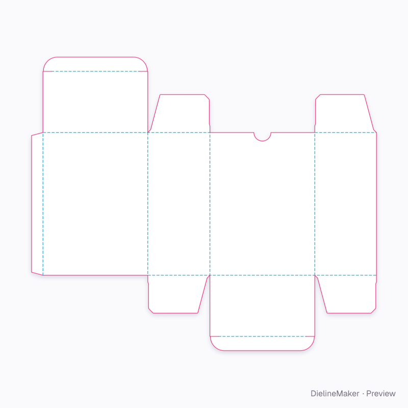 Drip coffee carton — Reverse tuck end flat dieline