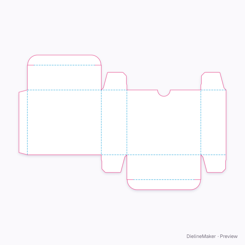 Essential oil trio carton — Reverse tuck end flat dieline