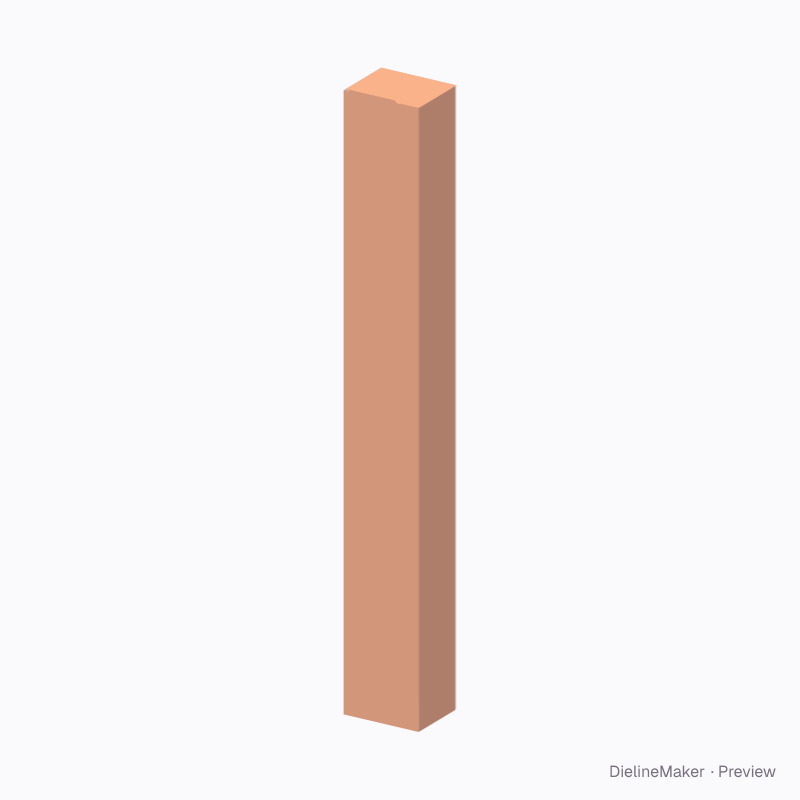Lip liner carton — Reverse tuck end