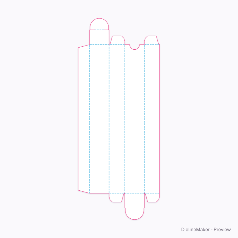Flat dieline preview