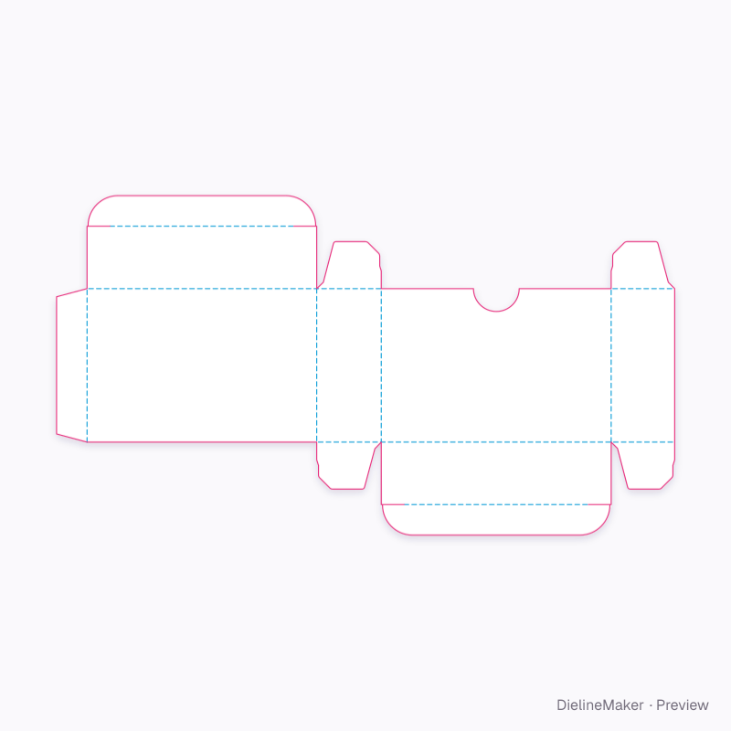 Pharma carton flat dieline