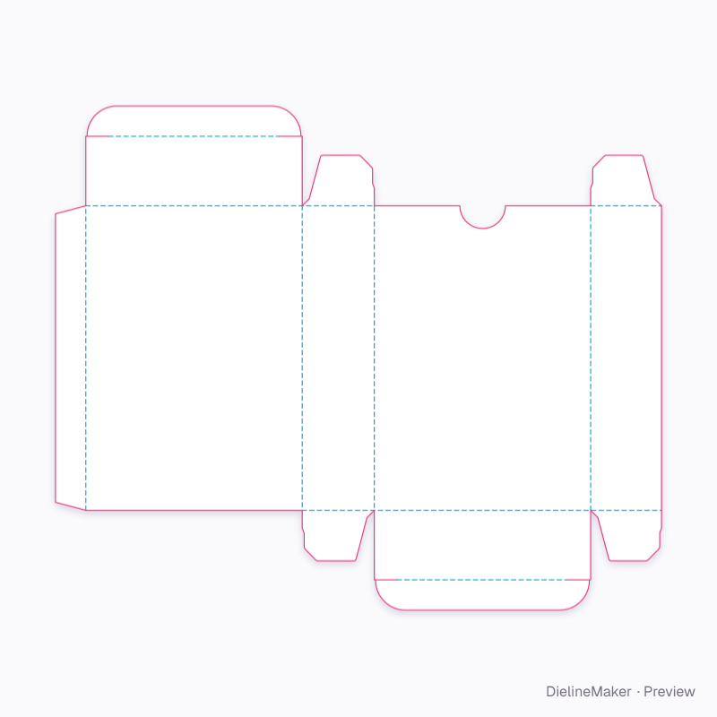 Cable box flat dieline