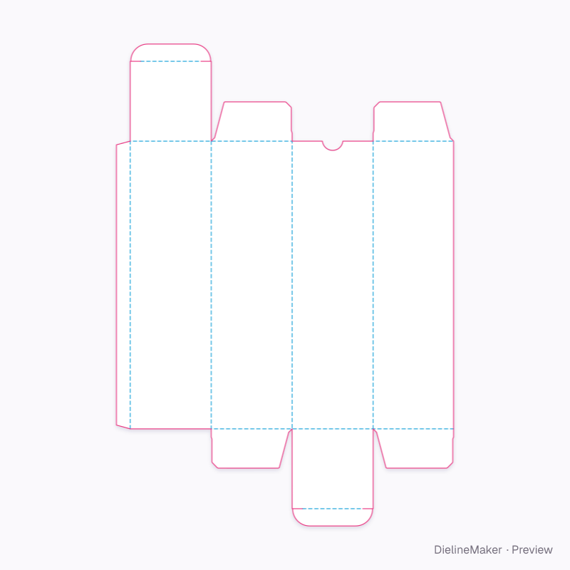 Reed diffuser box flat dieline