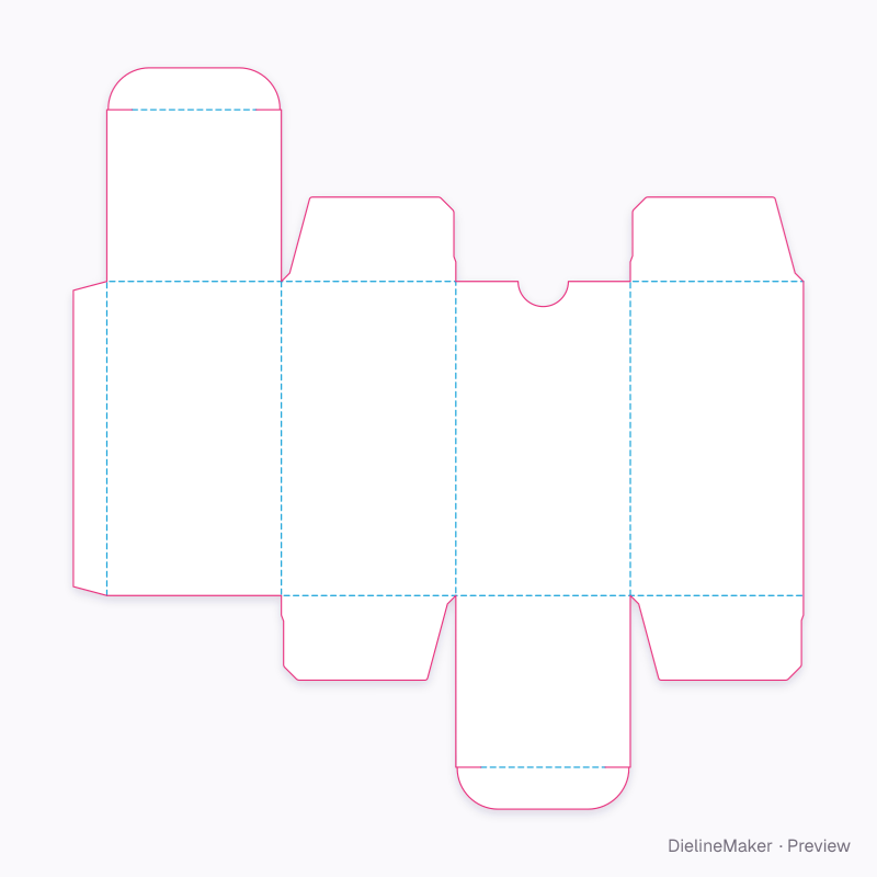 Flat dieline preview