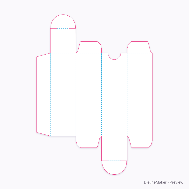 Lip balm carton flat dieline