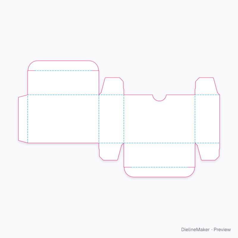 Soap bar box flat dieline