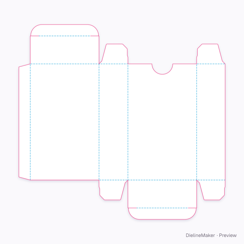 Flat dieline preview