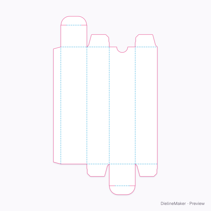 Toothpaste carton flat dieline