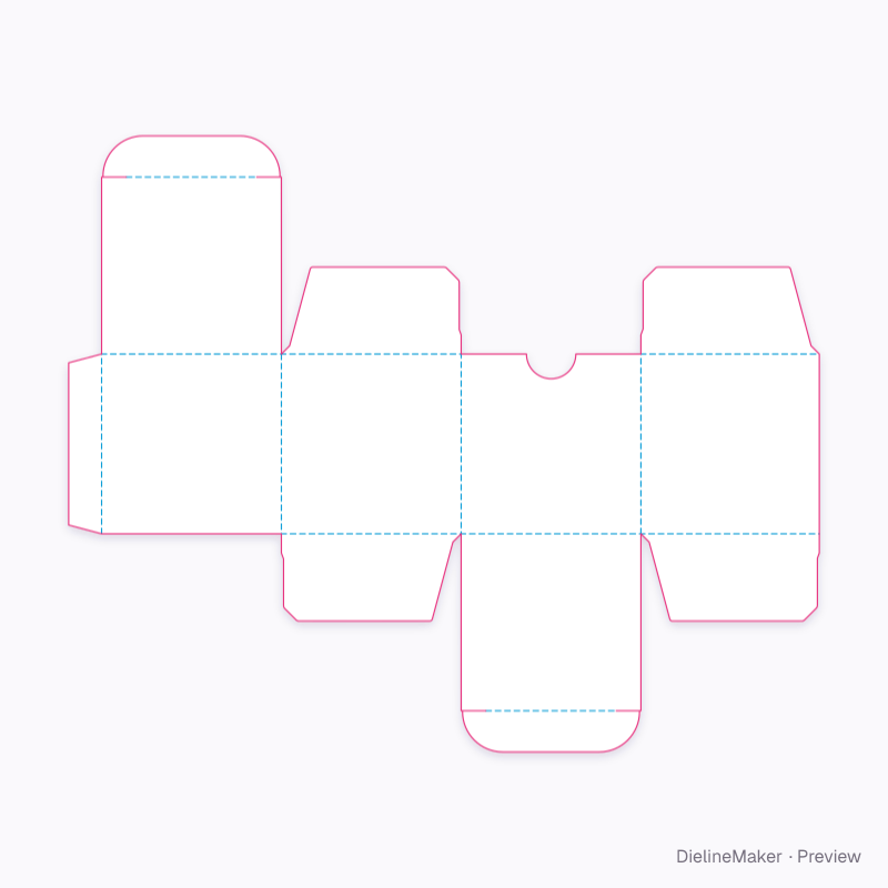 Votive candle box flat dieline