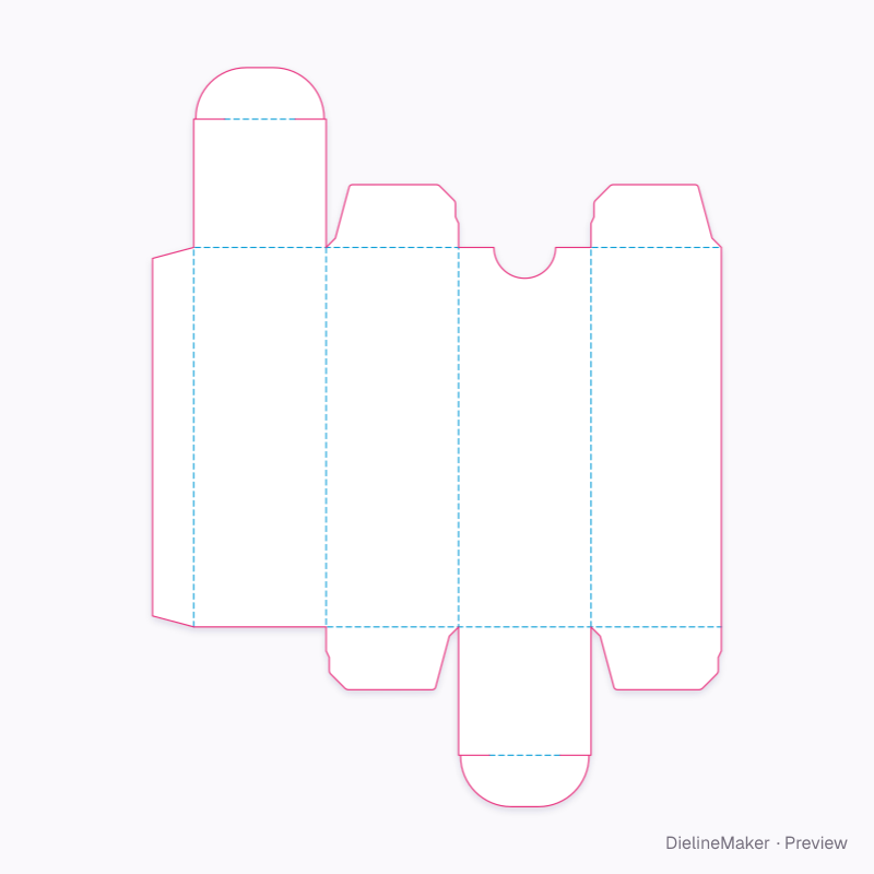 Serum box flat dieline