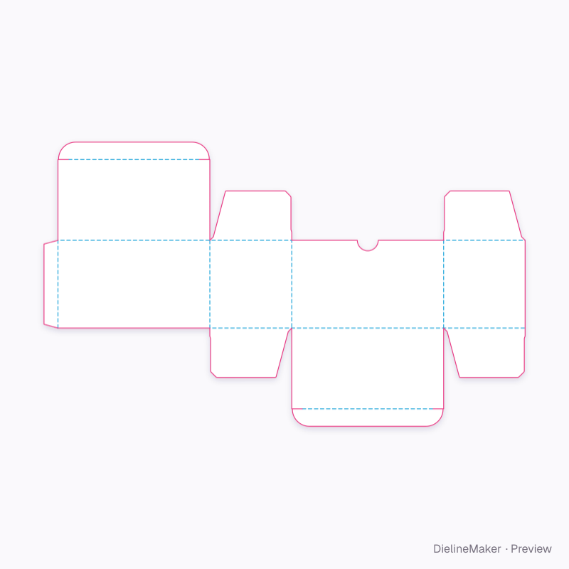 Tea box flat dieline