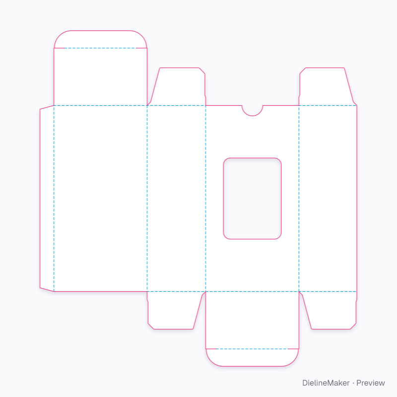 Window box flat dieline