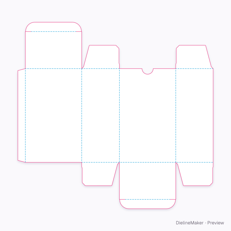 Flat dieline preview