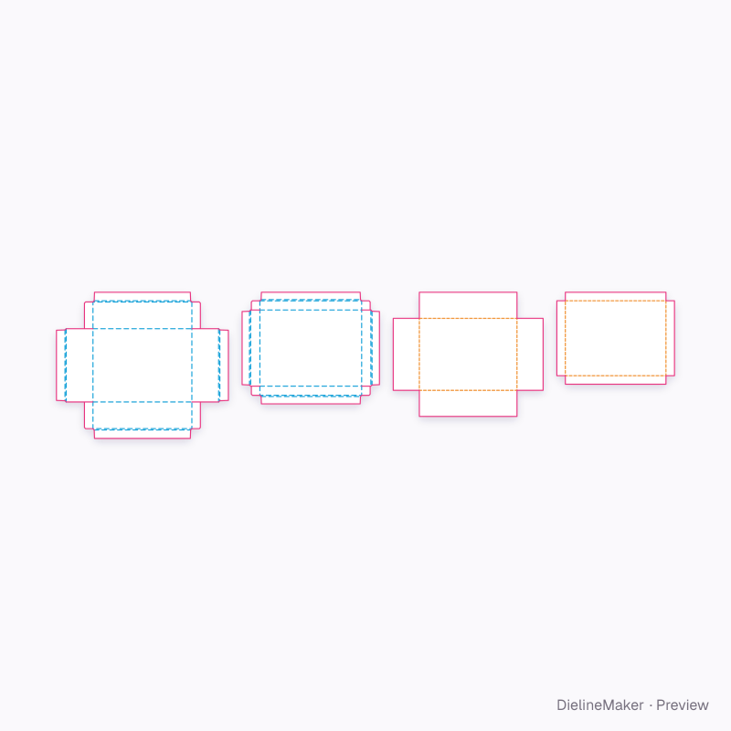 Flat dieline preview