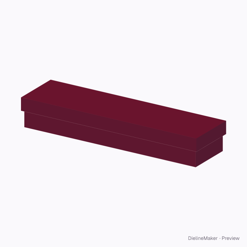 Long bracelet gift box — Rigid lid & base box
