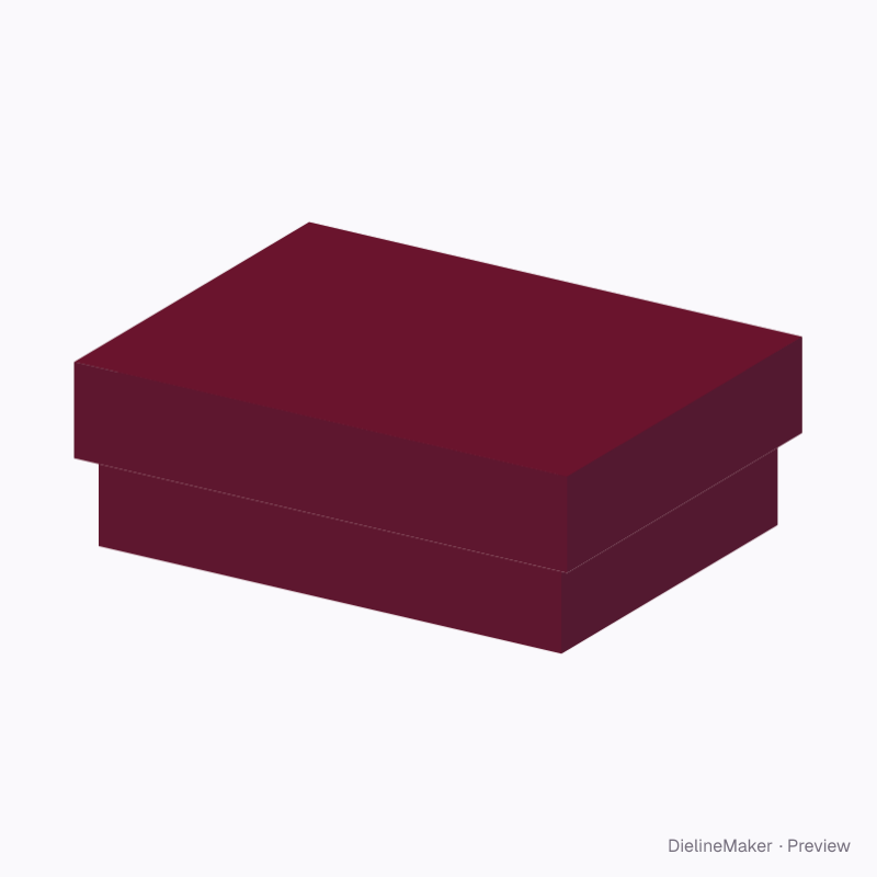 75 × 55 earring gift box — Rigid lid & base box