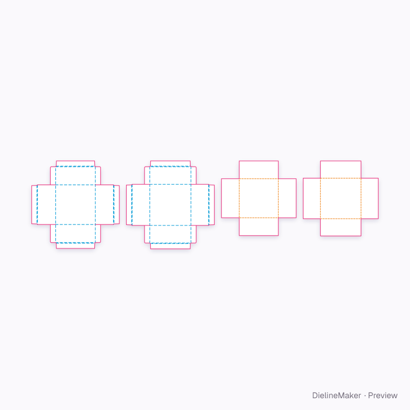 Earbuds presentation box flat dieline