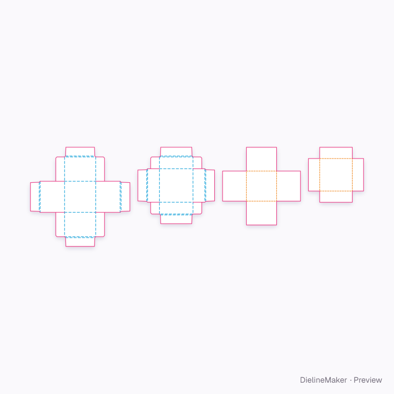 Ring box flat dieline