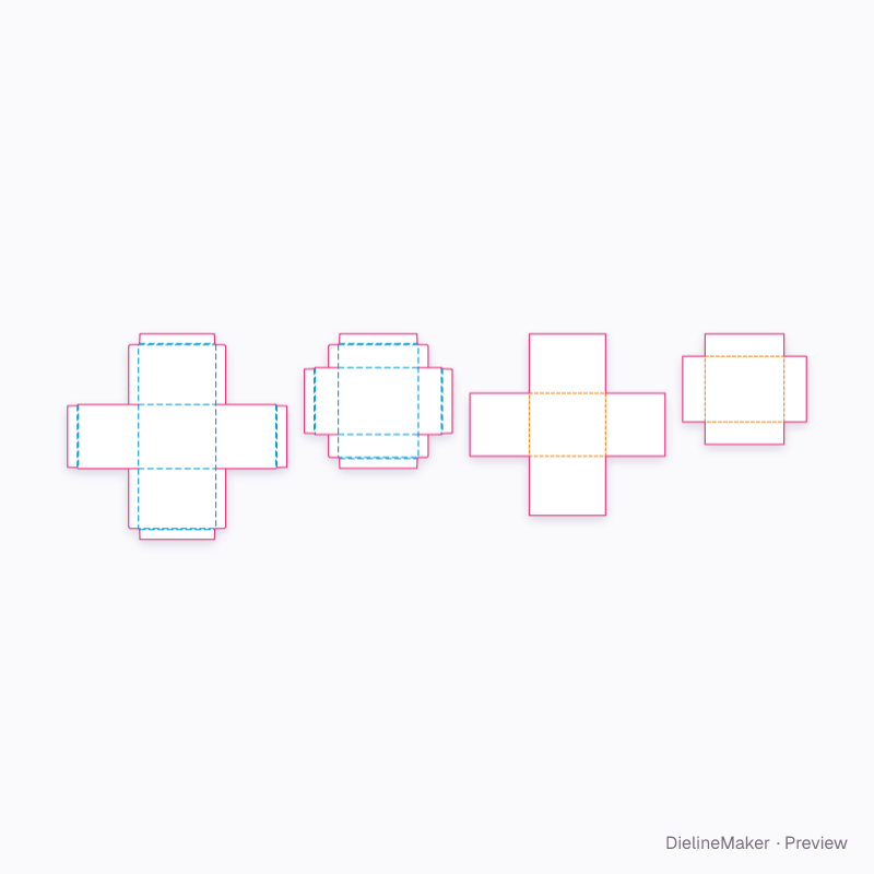 Smartwatch box flat dieline