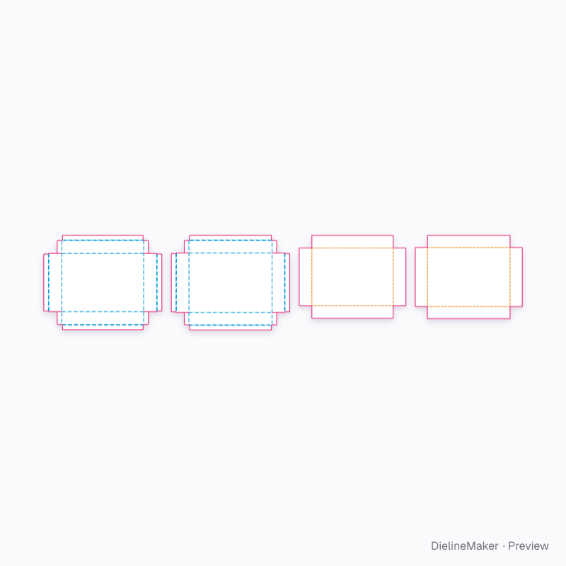Tablet device box flat dieline