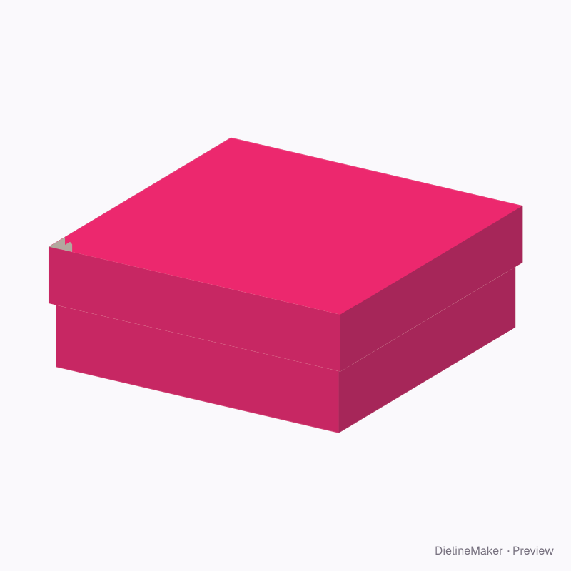 Rigid box with recessed tile lid