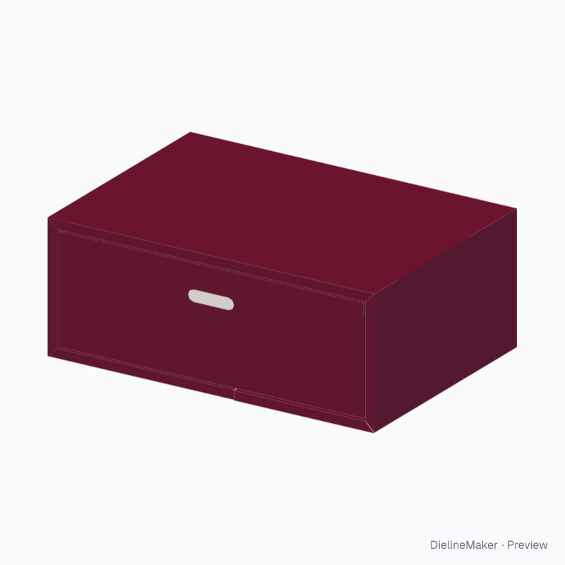 75 × 55 earring gift box — Rigid drawer box