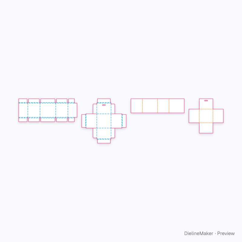 Flat dieline preview
