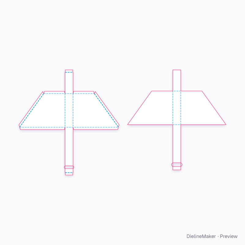 Slim brochure file flat dieline