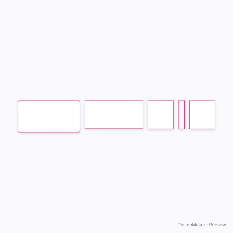 Angled D-ring binder flat dieline