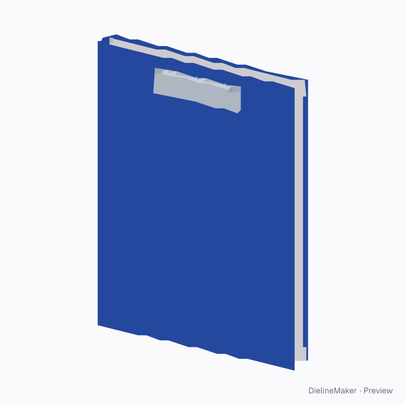 A4 clipfolio with front spring clip