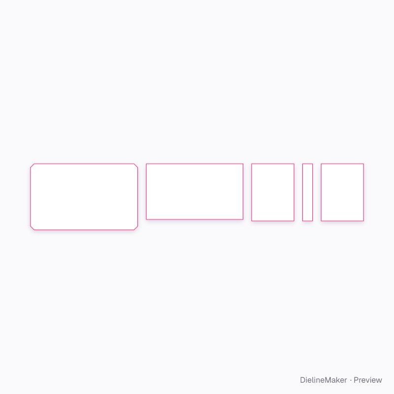 A5 ring binder flat dieline