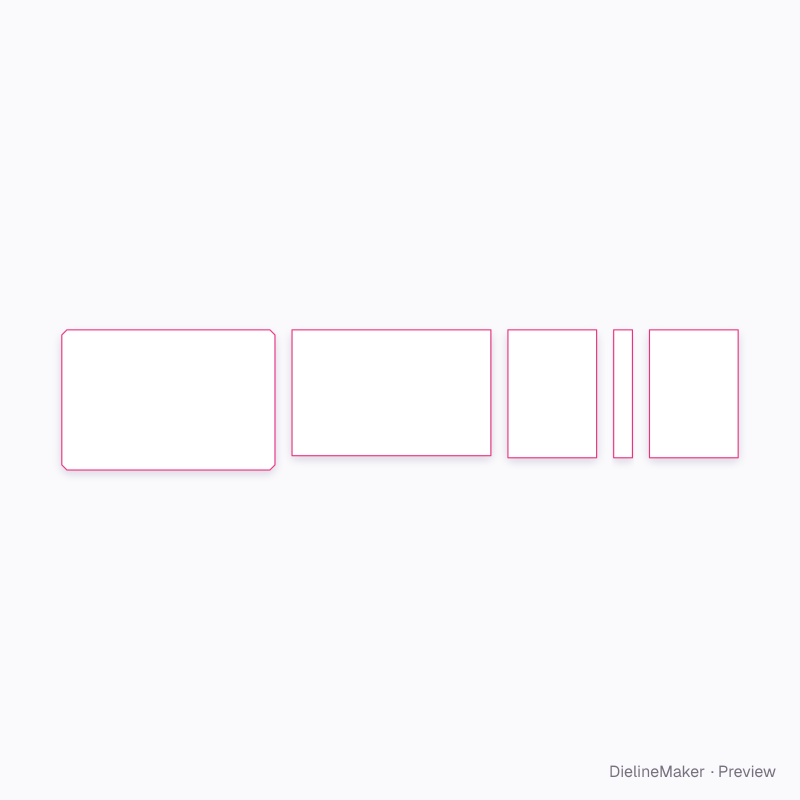 US legal ring binder flat dieline