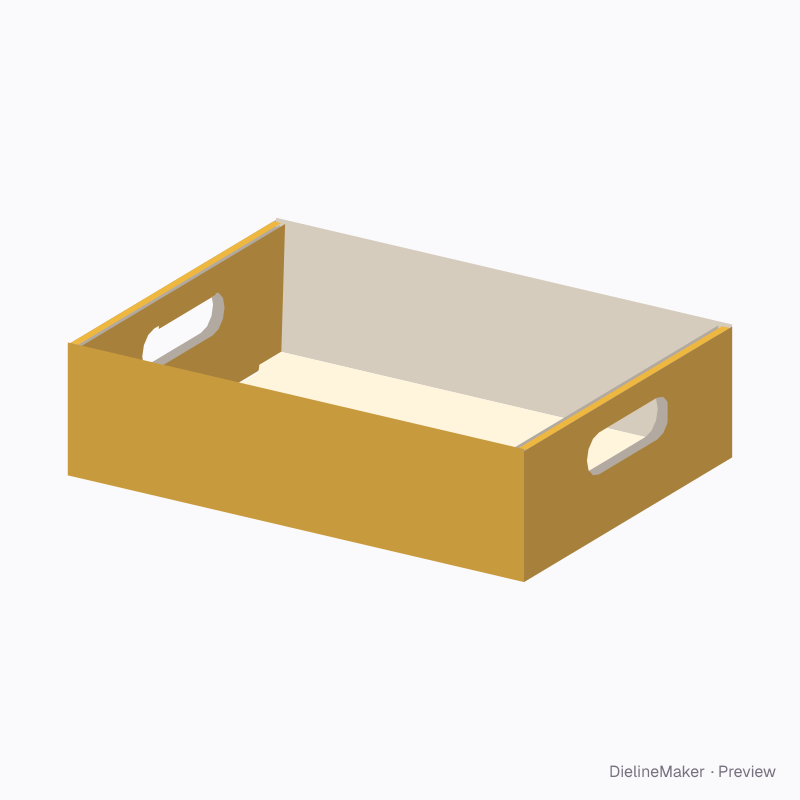 Large hamper with folded grips