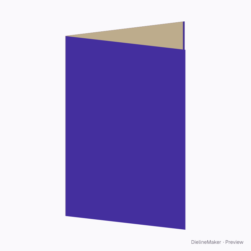 US half-letter four-panel rollfold brochure