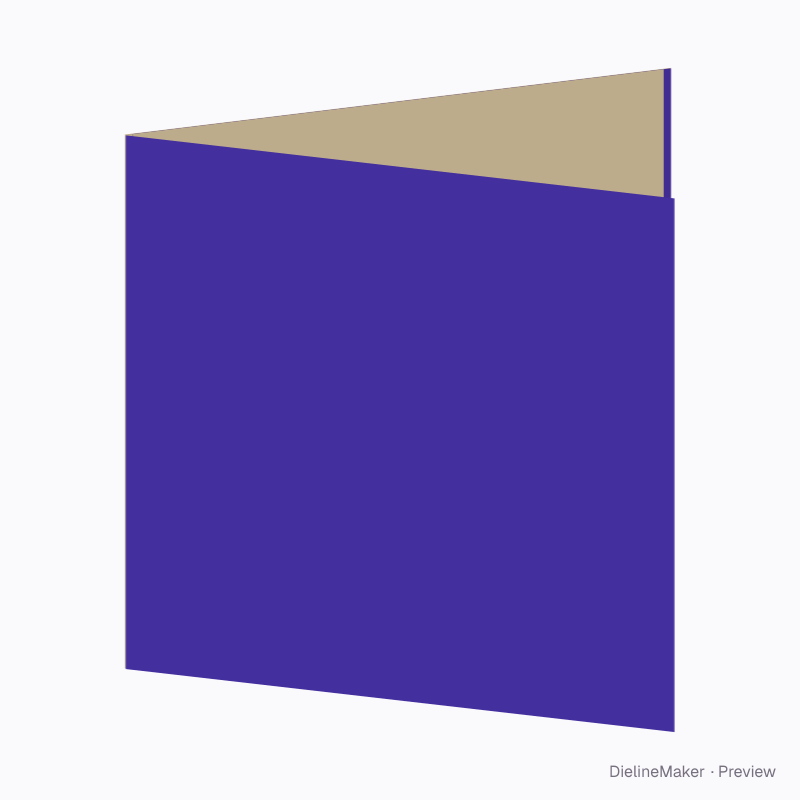 Square eight-page brochure