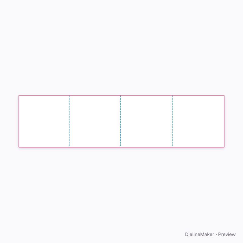 Square eight-page brochure flat dieline