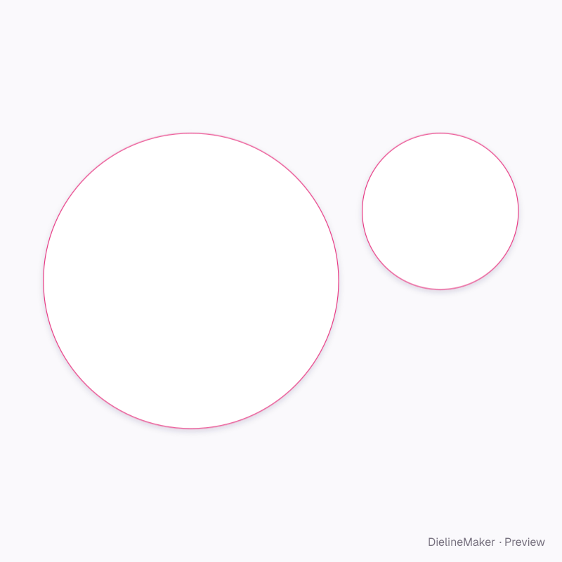 6 inch domed cake cover flat dieline