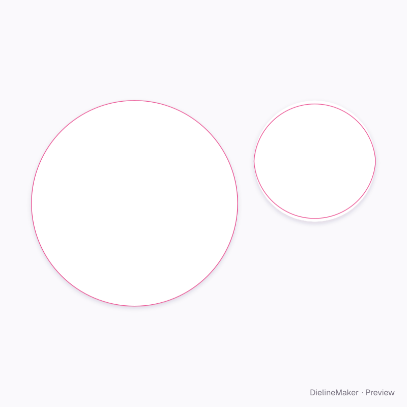 Mini clear cake box 4 inch flat dieline