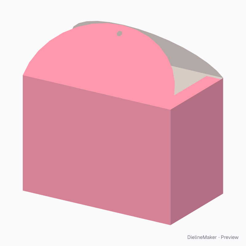 Round-flap bakery box