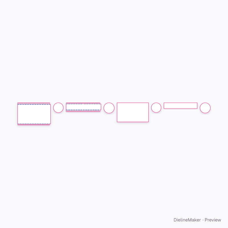 Fragrance round presentation box — Round rigid box flat dieline