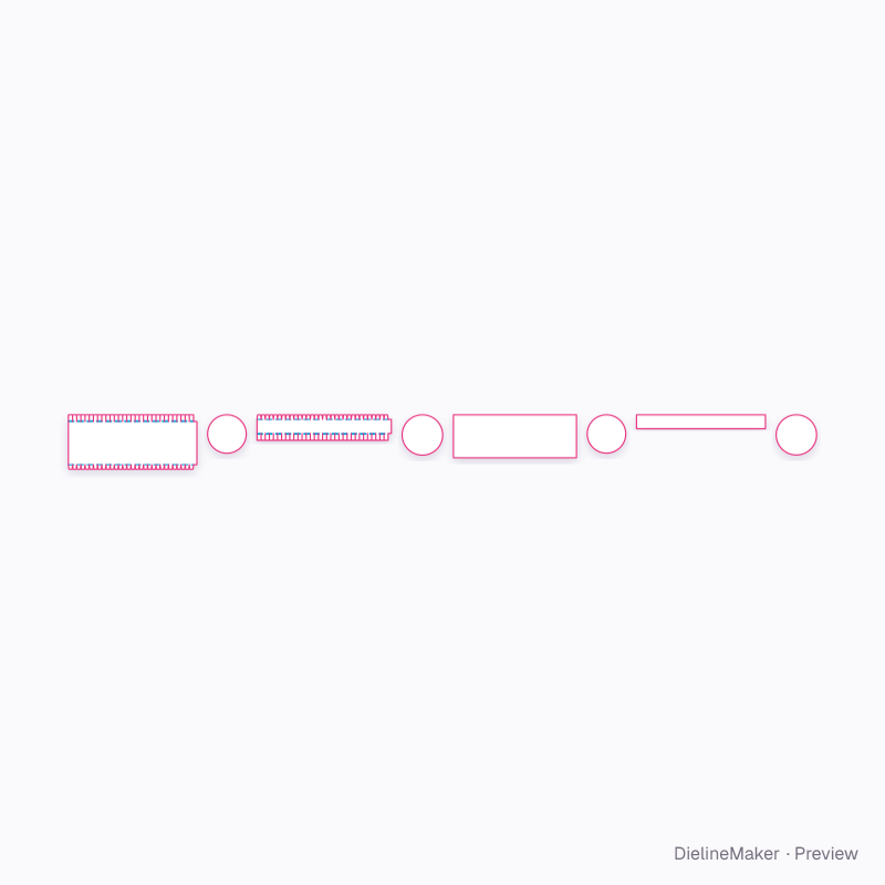Round candle box flat dieline