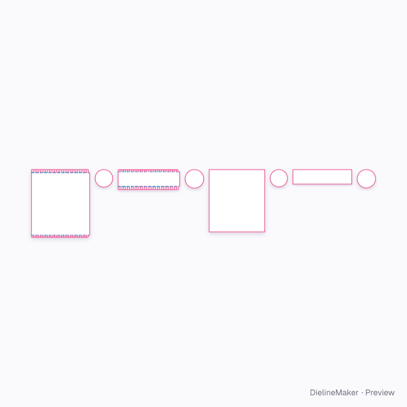 Wine tube flat dieline