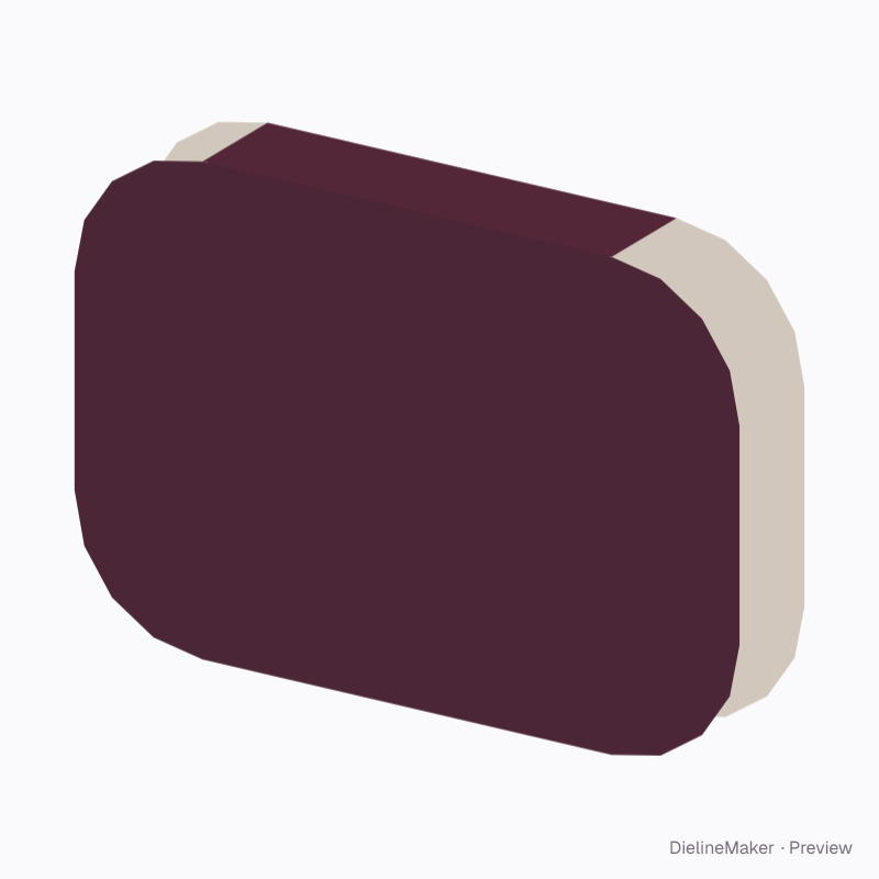 Rounded-rectangle profile carton