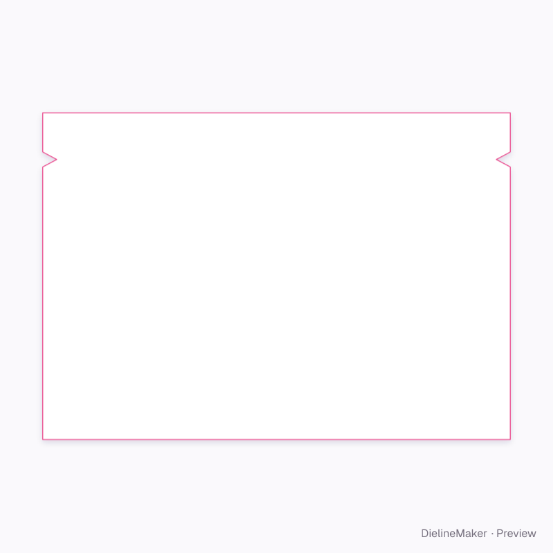 Cosmetic sample sachet flat dieline