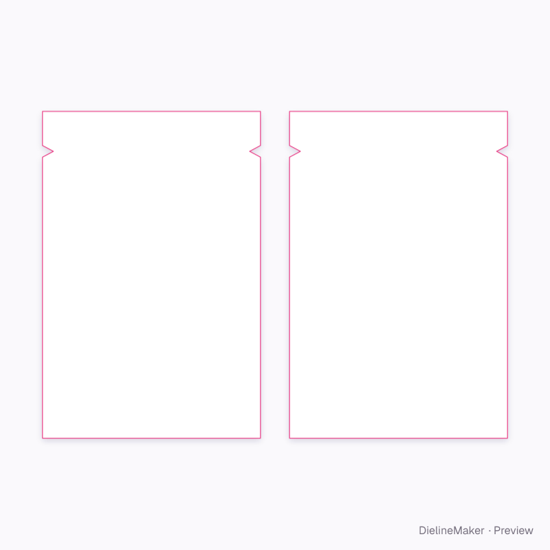 Shampoo sachet 10 ml flat dieline