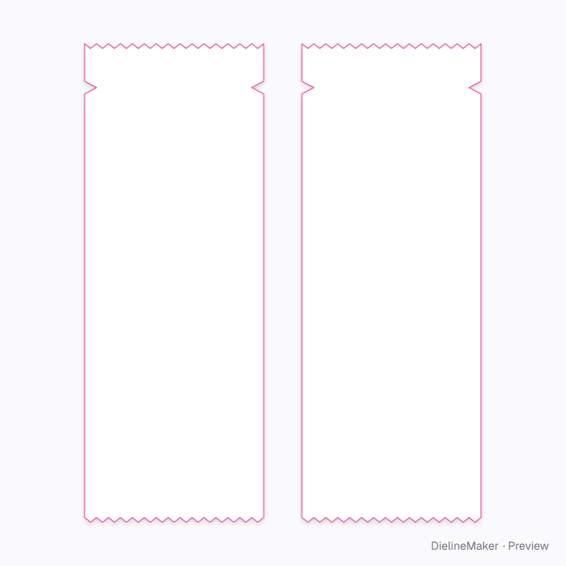 Drink-mix sachet flat dieline