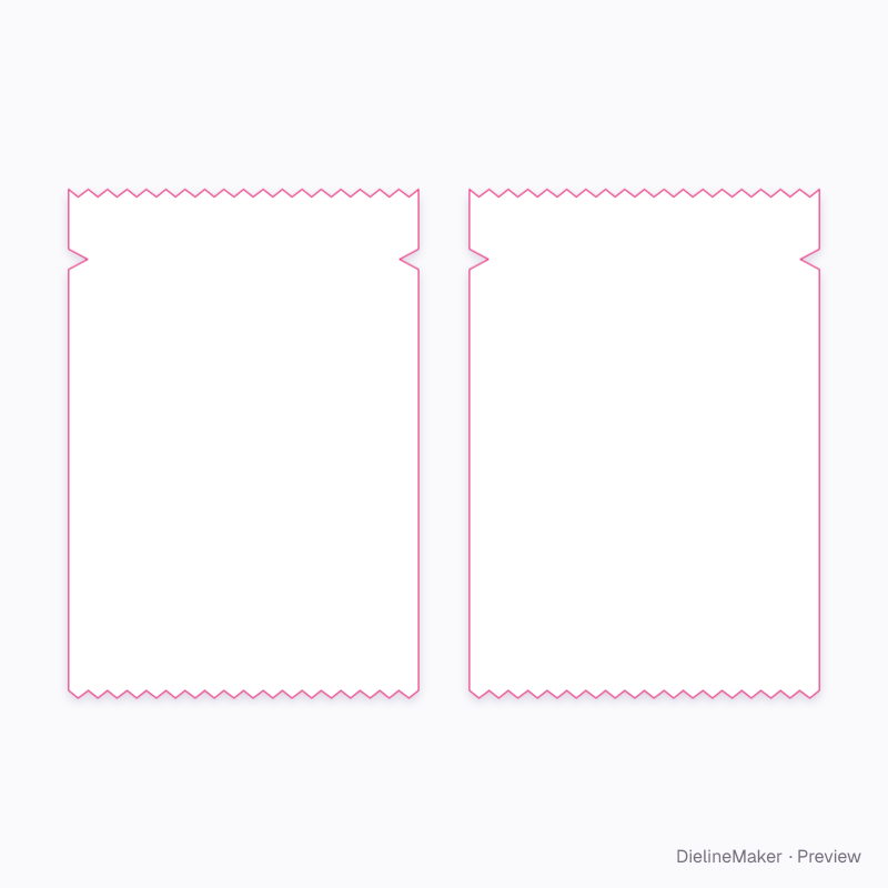 Seasoning sachet flat dieline
