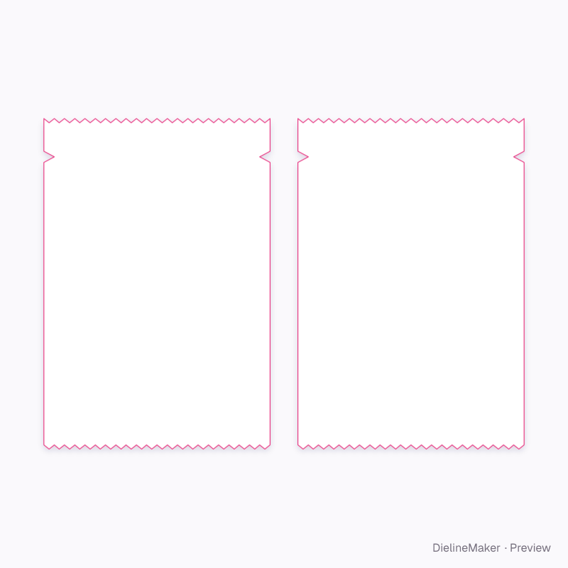 Shampoo sachet flat dieline