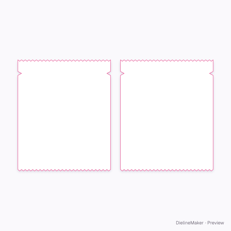 Tea sachet flat dieline